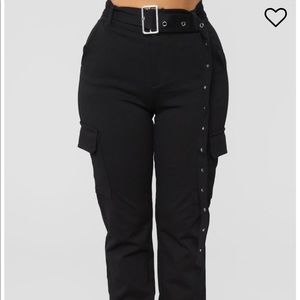 “Nadia Belted Joggers”